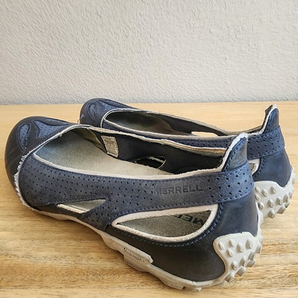 Merrell Shoes Womens Size 6 Navy Blue Oceania Mary Jane Vibram Sole Casual Flats - Picture 4 of 12
